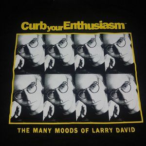 Curb Your Enthusiasm The Many Moods Of Larry David Men's Small T Shirt HBO NWT